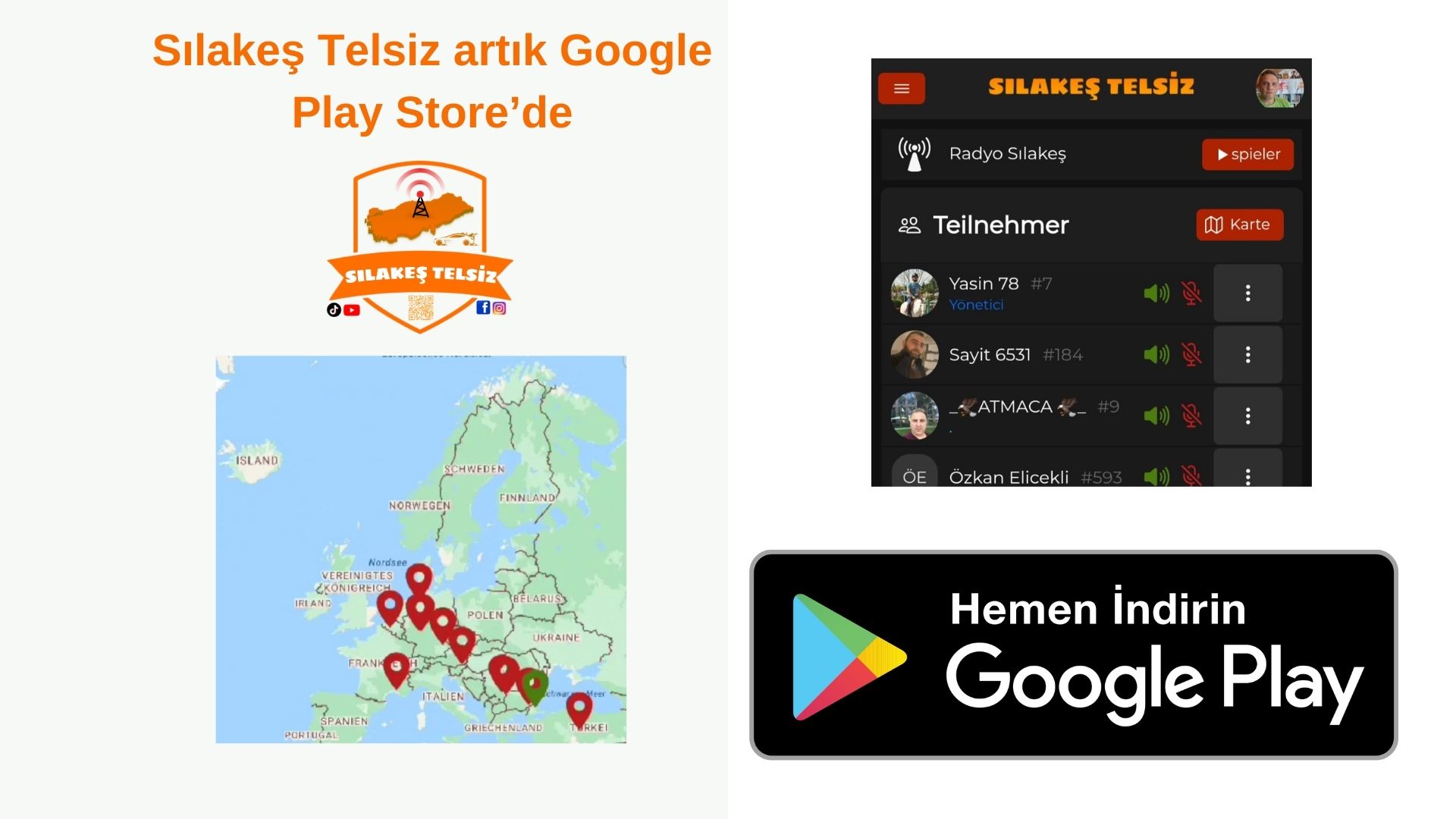 Sılakeş Telsiz Google Play Store”de